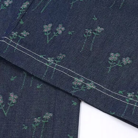 B.Sure Contrast Color Straight Casual Trousers - Picture 4 of 4